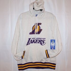 NBA Lakers Cream and Purple Hoodie